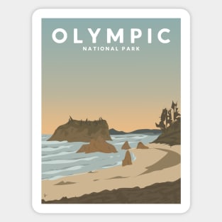 Olympic National Park, Washington Travel Poster Sticker